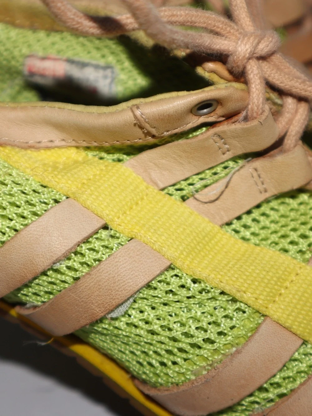 Vintage Diesel Stiletta Sporty Mesh Kitten Heels Pumps Y2K Lime Green Women's 8